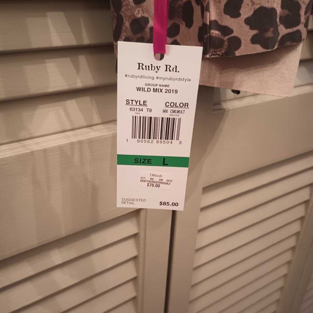 Ruby Road Wild Mix Leopard Print Blazer Size L. N… - image 2